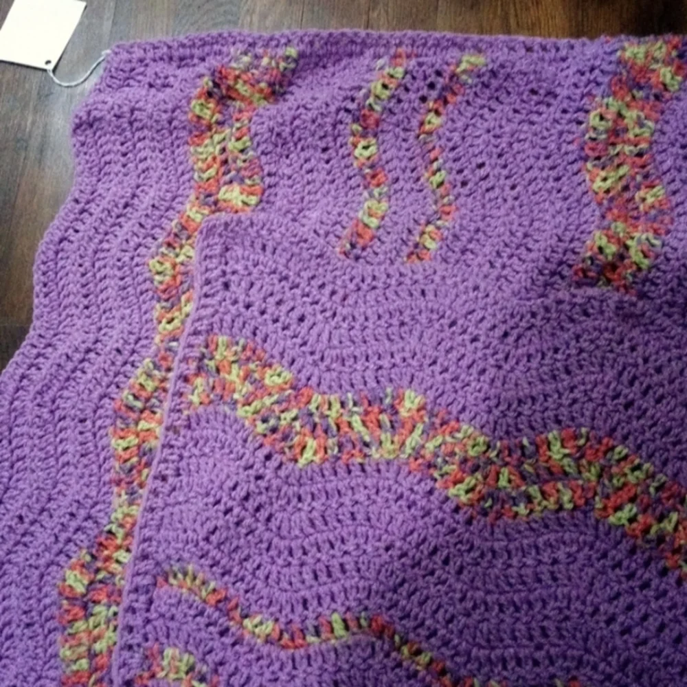 Hand Crafted Crochet Afghan Lapghan Baby Blanket Stroller Wheelchair Shawl